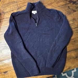 Sonoma Navy 1/4 zip sweater